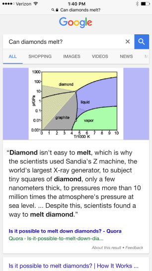 diamond-melt