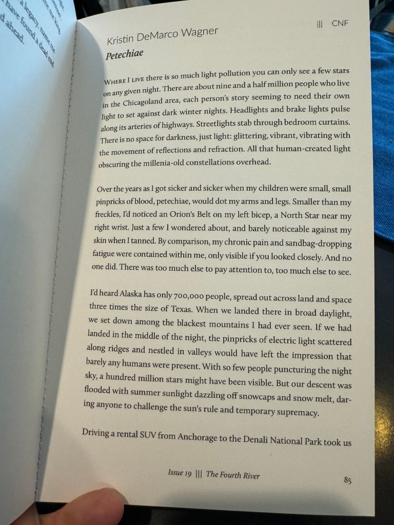 The first page of my piece "Petechiae"